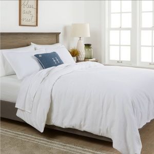 White Waffle Duvet Cover and Shams Threshold